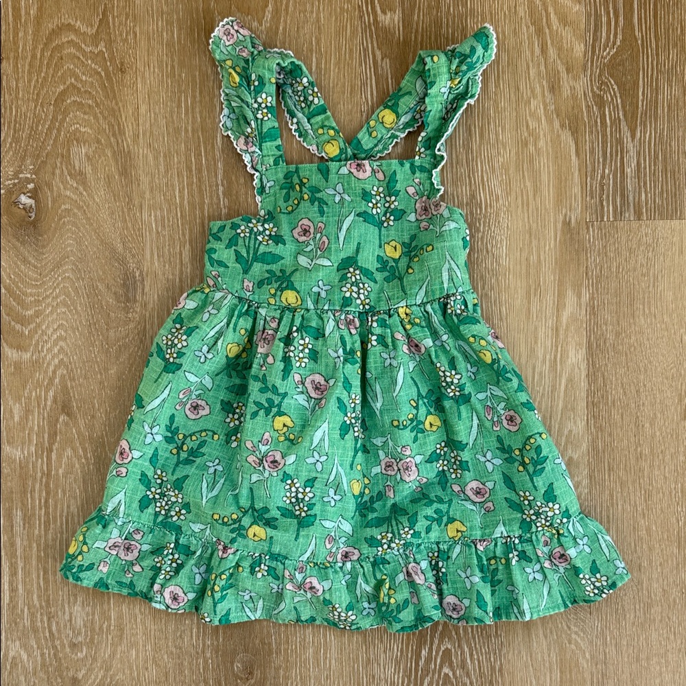 Cat & Jack Green Floral Dress Size 2T